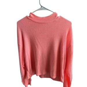 Pink shirt‎ with half turtle neck